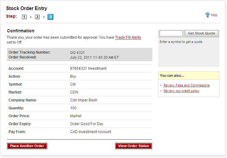 How to Place a Stock Trade - Step 3